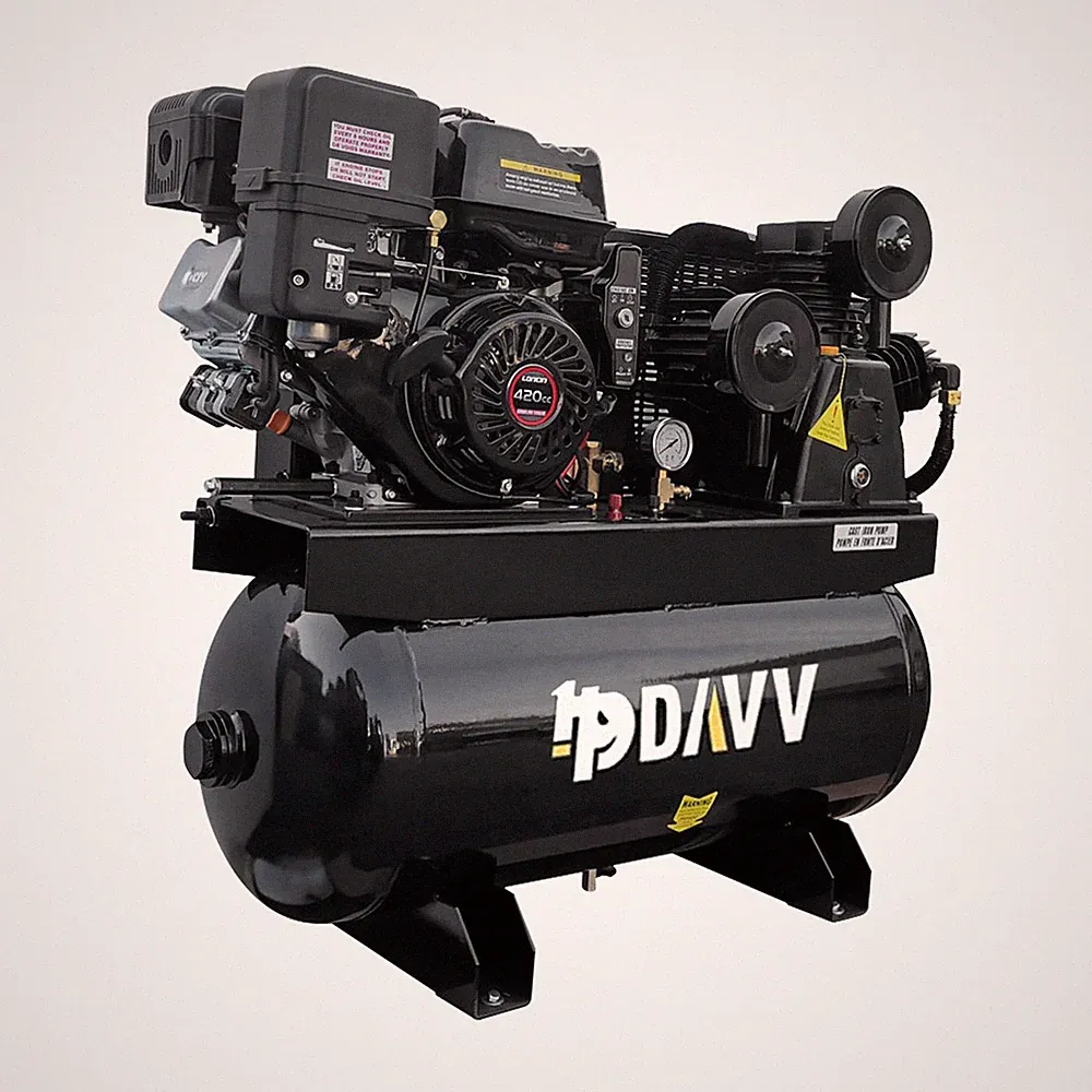 13HP Portable Horizontal Gas-Powered Air Compressor With 30Gal Kohler Tank 24CFM
