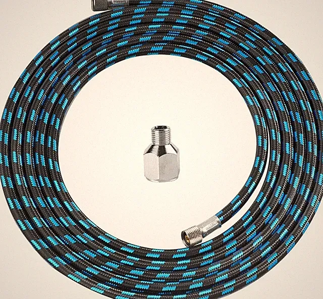 Airbrush Hose 10 Foot Nylon Braided Air Hose with 1/8” Size On Both End and A...
