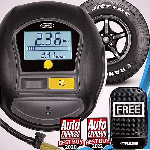 Car Tyre Inflator Rapid Digital Air Compressor Pump 12V Auto Stop RTC1000. +M