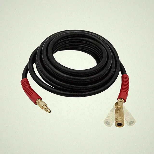 INTERTOOL 25ft Rubber Air Compressor Hose 5/16" Kink-Resistant Brass PT08-1731