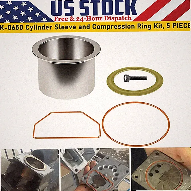 K-0650 Air Compressor Cylinder Sleeve & Ring Kit For Craftsman Black and Decker