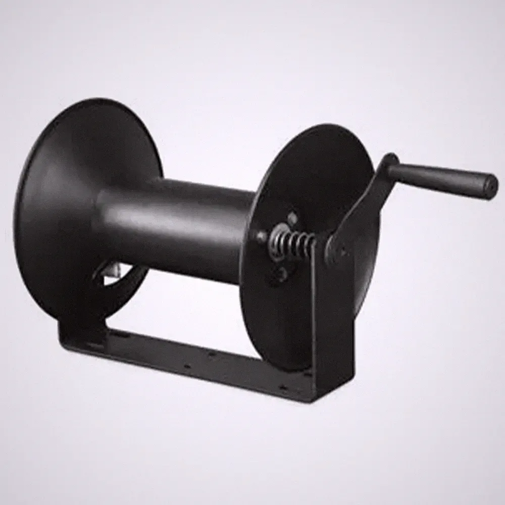 Master Mechanic 3/8" x 100' Steel Open Air Compressor Hose Storage Reel, Black